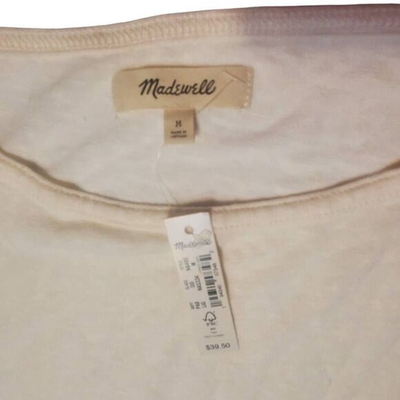 NWT Madewell Cream Colored Tank Top Sleeveless Top Size M - Picture 3 of 6